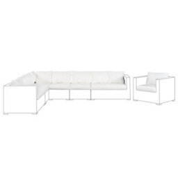 Beliani Outdoor Cushion Cover Set Xxl Off-White - thumbnail 1