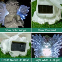 Solar Led Angel Light , Warm White Outdoor Decoration - thumbnail 2