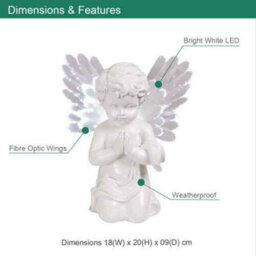 Solar Led Angel Light , Warm White Outdoor Decoration - thumbnail 3