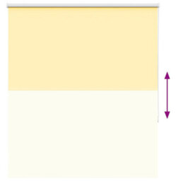 Berkfield Roller Blind Blackout Yellow 135X175 Cm Fabric Width 131.6 Cm Polyester - thumbnail 9