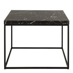 Furniture To Go Barossa Coffee Table With Black Marble Marquina Top & Black Steel Base 60Cm - thumbnail 2