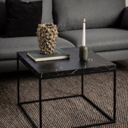 Furniture To Go Barossa Coffee Table With Black Marble Marquina Top & Black Steel Base 60Cm - thumbnail 4
