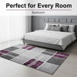 Modern Box Design Area Rug Soft Thick Pile Carpet Living Room Bedroom Kitchen Non Shedding Polypropylene Rug 200X290 Cm - thumbnail 5