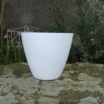 Anglo Eastern Trading Co 33Cm Savannah Planter Matt White Planter Pot - image 1