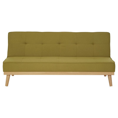 Orsina 3 Seat Green Sofa Bed, Comfy Padded Velvet Seat, Built To Last Bedroom Sofa, Easy To Clean Lounge Sofa - image 1
