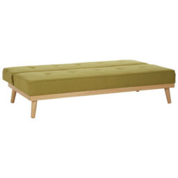 Orsina 3 Seat Green Sofa Bed, Comfy Padded Velvet Seat, Built To Last Bedroom Sofa, Easy To Clean Lounge Sofa - thumbnail 3