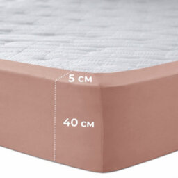 Aspire Homeware Peach Fitted Sheet 40 Cm Extra Deep Pocket Hypoallergenic Bed Sheet Microfiber (L)190Cm X (W)137Cm, Double - thumbnail 6