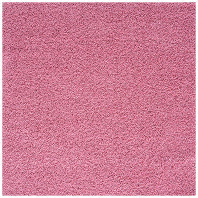 The Rugs Pink Soft Plain Design Fluffy Shaggy Rugs And Runners High Pile Living Room Kitchen Hallway 380 - image 1