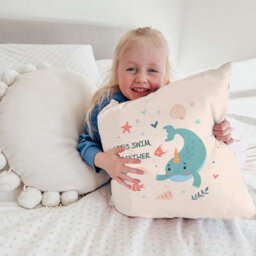 rucomfy Beanbags Rucomfy Under The Sea Cushion 40X40Cm - Soft Decorative Throw Pillow For Kids - thumbnail 1