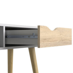 Furniture To Go Oslo Console Table 1 Drawer 1 Shelf In White And Oak - thumbnail 7