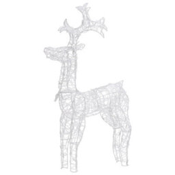 Berkfield Reindeer Christmas Decorations 3 Pcs 60X16X100 Cm Acrylic - thumbnail 3