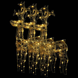 Berkfield Reindeer Christmas Decorations 3 Pcs 60X16X100 Cm Acrylic - thumbnail 2