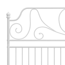 Berkfield Bed Frame White Metal 180X200 Cm 6Ft Super King - thumbnail 5