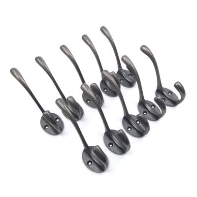 Oakcrafts - Antique Cast Iron Victorian School House Style Hat And Coat Hook - Pack Of 10 - image 1