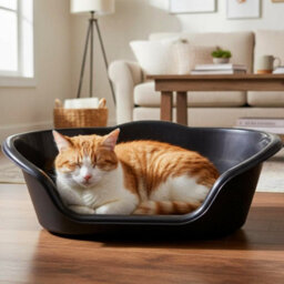 KetoPlastics Small Dog Bed Plastic Pet Bed - Black - thumbnail 3