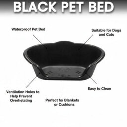 KetoPlastics Small Dog Bed Plastic Pet Bed - Black - thumbnail 2