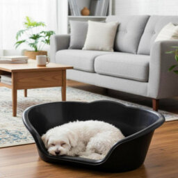 KetoPlastics Small Dog Bed Plastic Pet Bed - Black - thumbnail 4