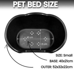 KetoPlastics Small Dog Bed Plastic Pet Bed - Black - thumbnail 5