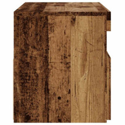 Berkfield Tv Cabinet With Led Lights Old Wood 75X35X40 Cm Engineered Wood - thumbnail 8