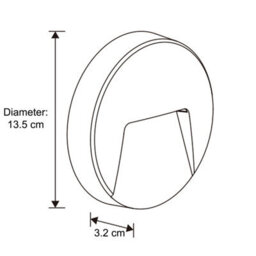 CGC Lighting Cgc Black Round Led Surface Mount Wall Light Down Diffuser Natural White Colour  Weatherproof Polycarbonate Garden Outdoor Lamp - thumbnail 3