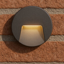 CGC Lighting Cgc Black Round Led Surface Mount Wall Light Down Diffuser Natural White Colour  Weatherproof Polycarbonate Garden Outdoor Lamp - thumbnail 2