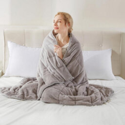 Vivo Teddy Fleece Weighted Blanket Quilted Sherpa Throw Deep Sleep Therapy Relax - 150 X 200Cm - 8Kg - thumbnail 2
