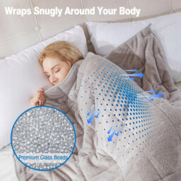 Vivo Teddy Fleece Weighted Blanket Quilted Sherpa Throw Deep Sleep Therapy Relax - 150 X 200Cm - 8Kg - thumbnail 4