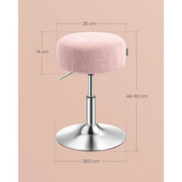 Jelly Pink Pu Adjustable Dressing Stool 360 - thumbnail 2