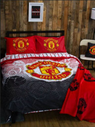 Manchester United Fc Crest Double Duvet Cover And Pillowcase Set - thumbnail 1
