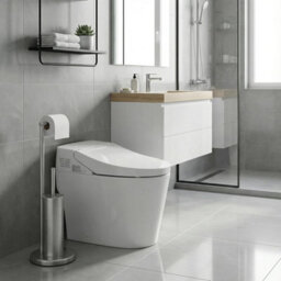 Alivio Freestanding Toilet Paper Holder With Toilet Brush Set (20.5 X 67Cm) - thumbnail 7