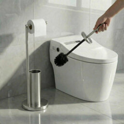 Alivio Freestanding Toilet Paper Holder With Toilet Brush Set (20.5 X 67Cm) - thumbnail 2