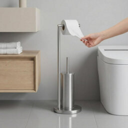 Alivio Freestanding Toilet Paper Holder With Toilet Brush Set (20.5 X 67Cm) - thumbnail 5