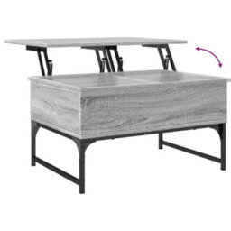 Berkfield Coffee Table Grey Sonoma 70X50X40 Cm Engineered Wood And Metal - thumbnail 8