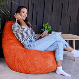 2 Pack Icon Gaming Bean Bag Recliner Jumbo Cord Terracotta - thumbnail 3