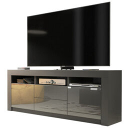 Tv Unit Shine 160Cm - Dark Grey With Gloss Doors - thumbnail 8