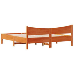 Berkfield Bed Frame Without Mattress Wax Brown 180X200 Cm Super King Solid Wood Pine - thumbnail 6
