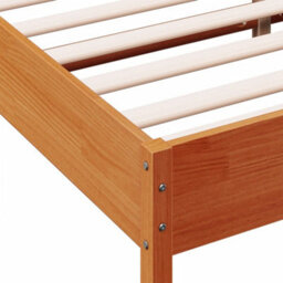 Berkfield Bed Frame Without Mattress Wax Brown 180X200 Cm Super King Solid Wood Pine - thumbnail 7
