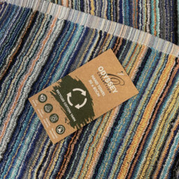Allure Bath Fashions Recycled Cotton Hand Towels - Striped, Lightweight Remnant Yarn - thumbnail 4