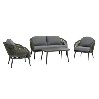 Callow Nava 4 Piece Garden Furniture Set - Aluminium Frame, Includes Sofa, X2 Chairs And Table - image 1