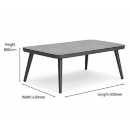 Callow Nava 4 Piece Garden Furniture Set - Aluminium Frame, Includes Sofa, X2 Chairs And Table - thumbnail 6