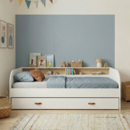 Noa And Nani Noa & Nani Day Bed With Pull-Out Trundle In White & Pine Helene - thumbnail 4