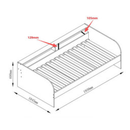 Noa And Nani Noa & Nani Day Bed With Pull-Out Trundle In White & Pine Helene - thumbnail 6