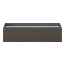 GoodHome Kentia Walnut Veneer Wall-Mounted Bathroom Cabinet (H) 300mm (W) 1200mm - thumbnail 2
