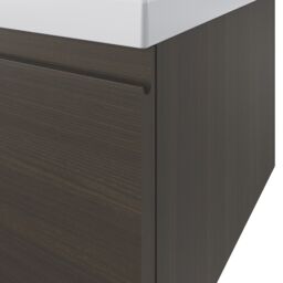GoodHome Kentia Walnut Veneer Wall-Mounted Bathroom Cabinet (H) 300mm (W) 1200mm - thumbnail 6
