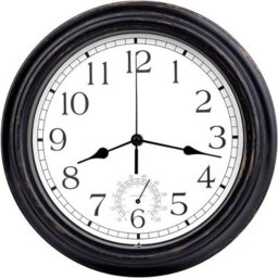 12 Inch Black Wall Clock Waterproof Retro Vintage Design Battery Operated With Slient Quartz Movement - thumbnail 8