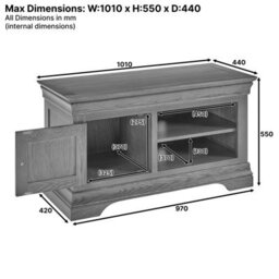 The Furniture Market French Hardwood Mahogany Stained Small Tv Unit Up To 48 Tv Size - thumbnail 9