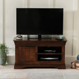 The Furniture Market French Hardwood Mahogany Stained Small Tv Unit Up To 48 Tv Size - thumbnail 2