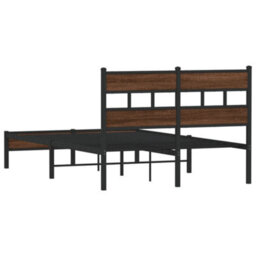 Berkfield Bed Frame Without Mattress Brown Oak 120X200 Cm Engineered Wood - thumbnail 6
