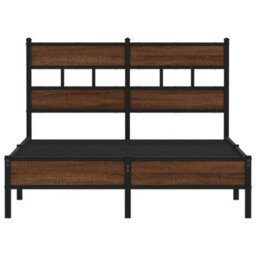 Berkfield Bed Frame Without Mattress Brown Oak 120X200 Cm Engineered Wood - thumbnail 4