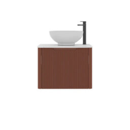 Royal Bathrooms Avenza 600mm Terracotta Clay Wall Hung Bathroom Countertop Vanity Unit 1 Drawer With Breeze Basin - thumbnail 6